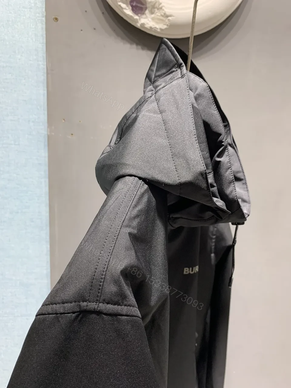 View 7 of Black Packable Windbreaker: Modern, Lightweight Protection