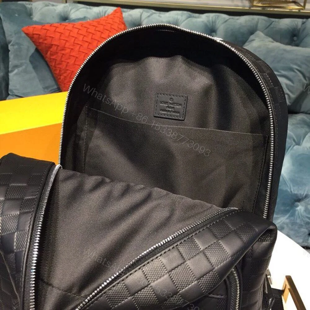 View 11 of Louis Vuitton Campus Backpack Damier Infini Onyx Silver 39Cm LV N40306
