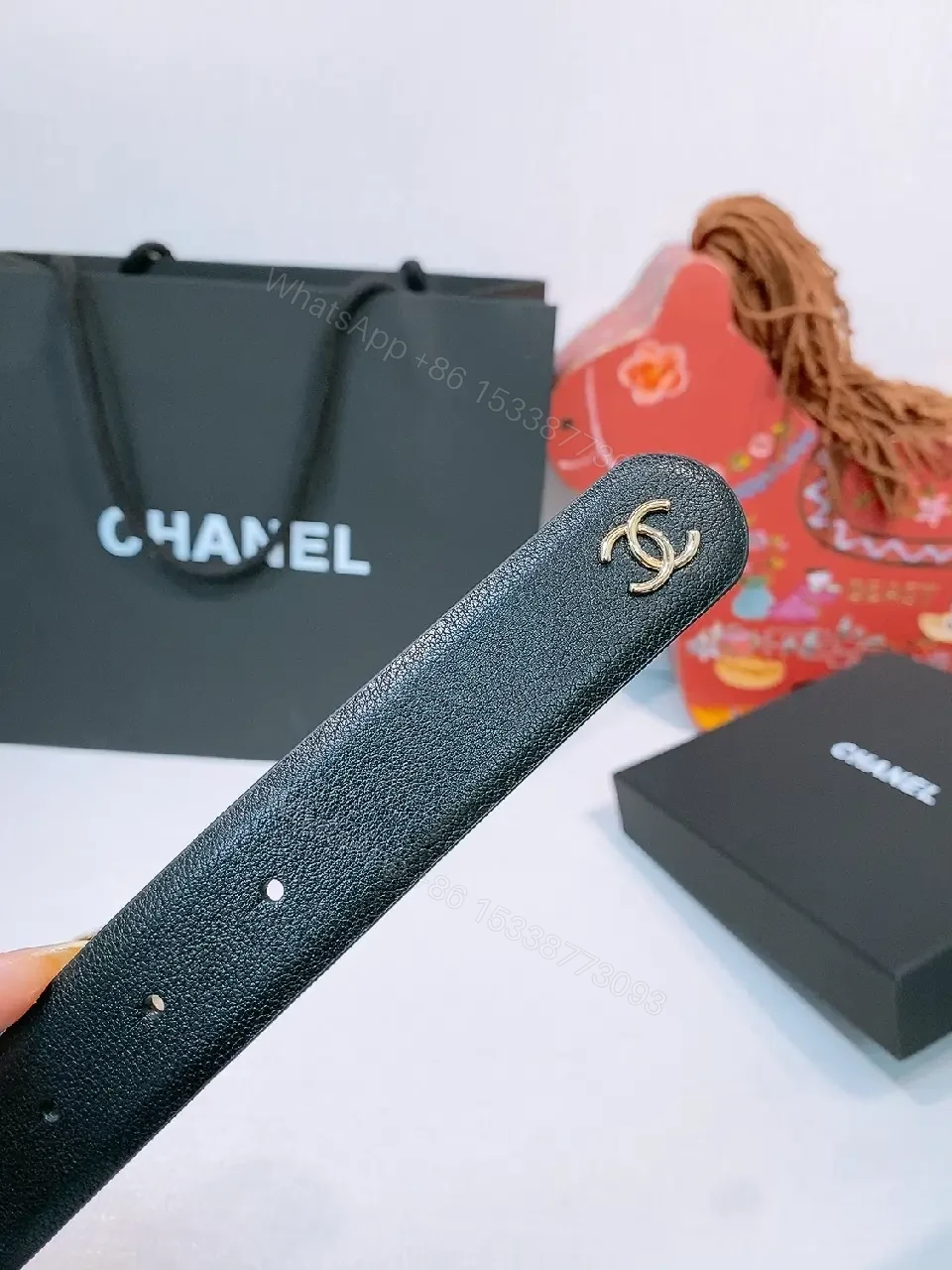 View 10 of Sleek Black Leather Belt - Minimalist Modern Luxury Accessory