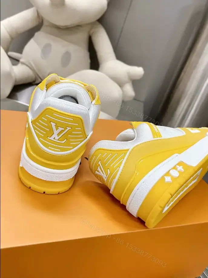 View 7 of LOUIS VUITTON TRAINERS SNEAKES IN WHITE AND YELLOW– LSVT377