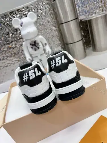 View 8 of LOUIS VUITTON TRAINE SNEAKERS IN WHITE AND BLACK – LSVT382