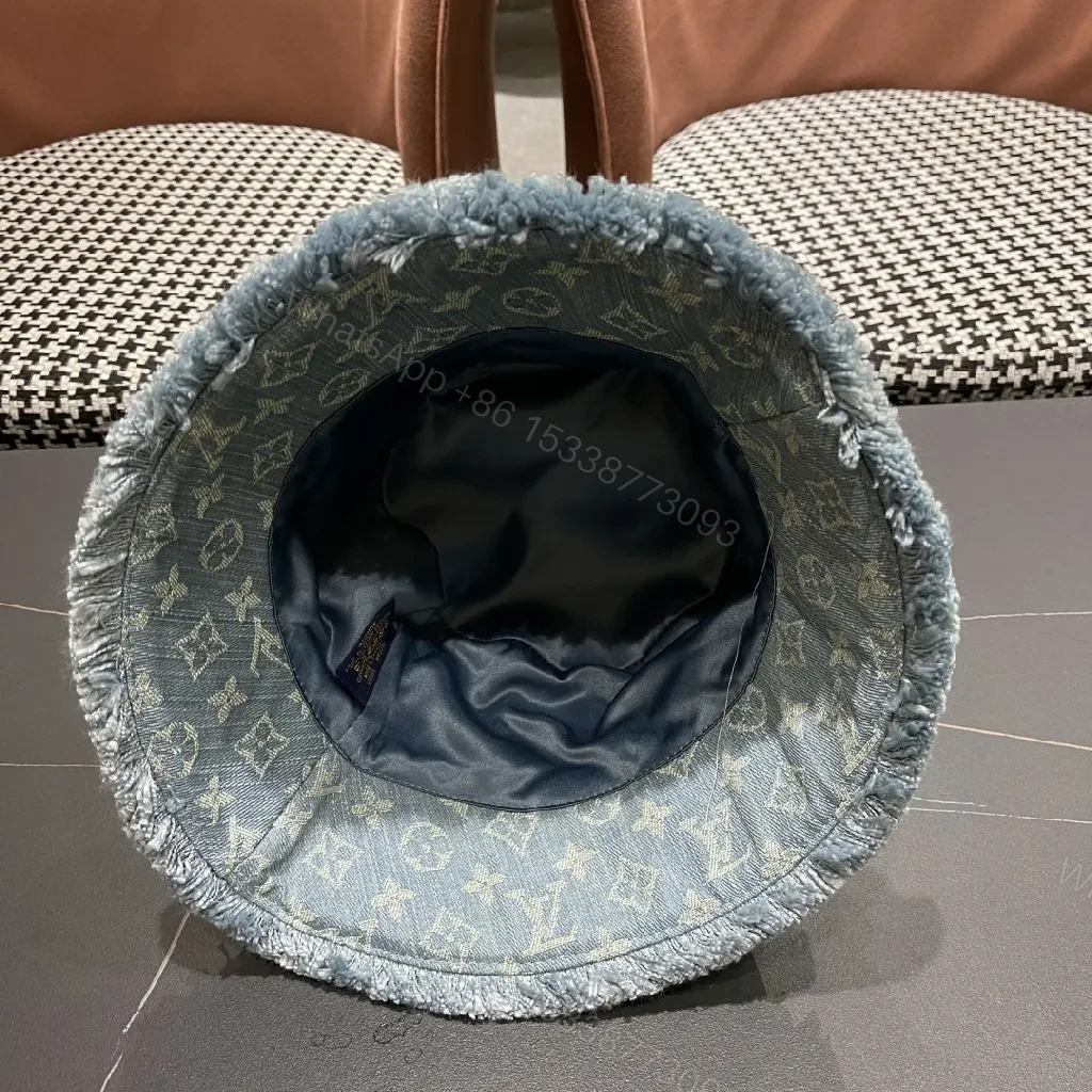 View 5 of Denim Bucket Hat with Monogram Detail – Casual Luxury & Comfort
