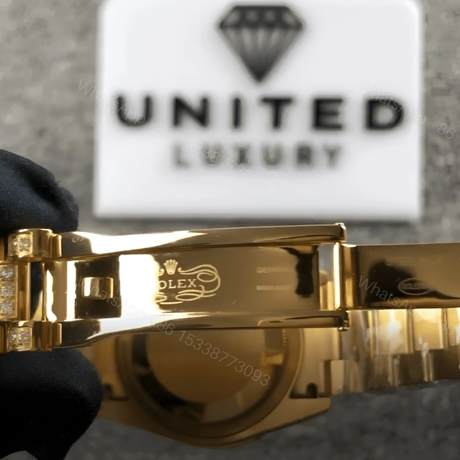 View 4 of Rolex Gold Full Diamond Replica