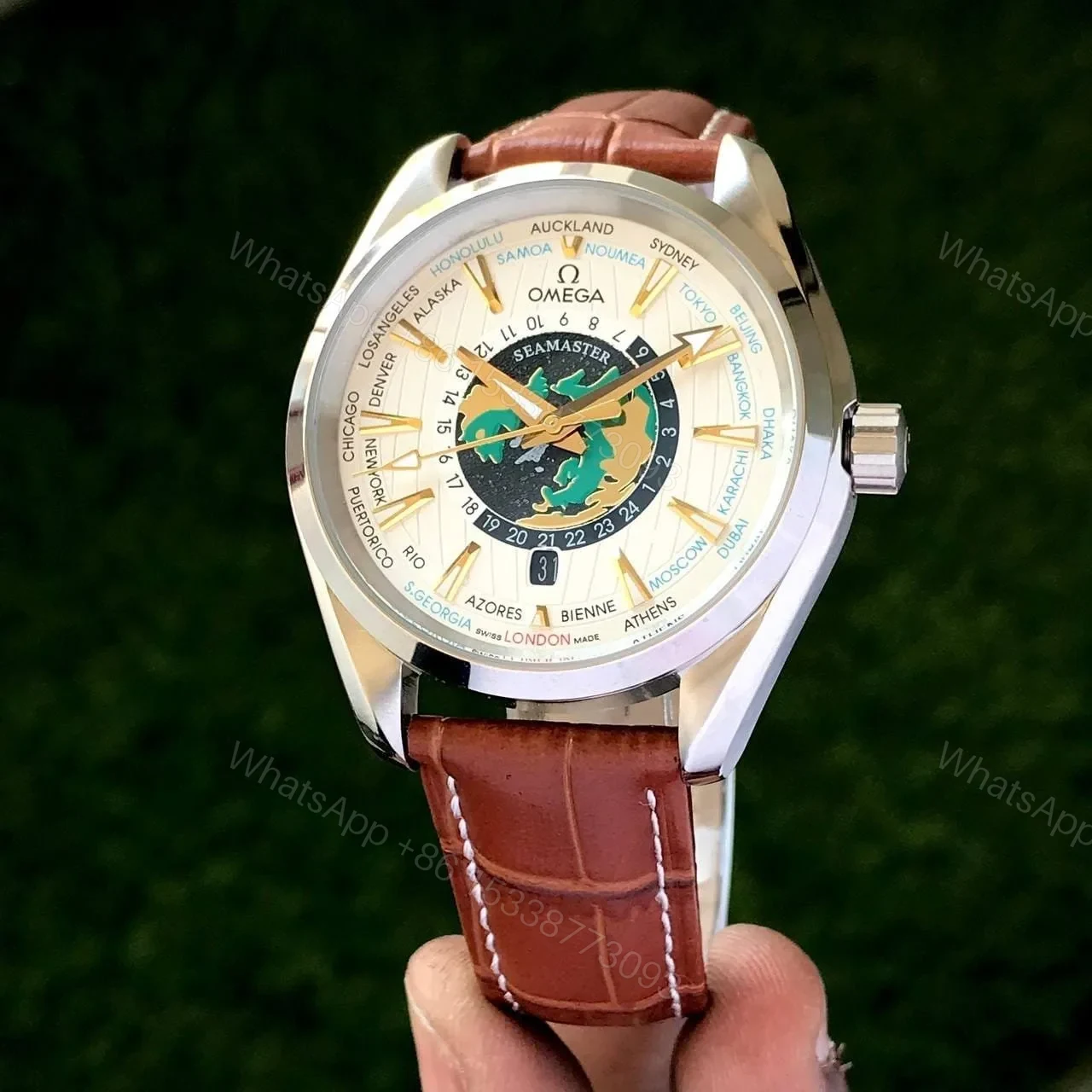View 3 of Omega Seamaster Co-Axial Aquatera WorldMap