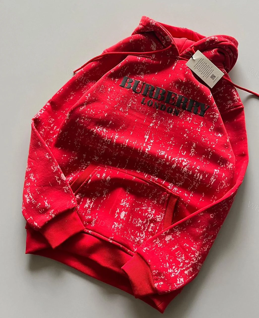 View 5 of FIRST COPY BURBERRY PREMIUM QUALITY COTTON FLEECE HOODIE