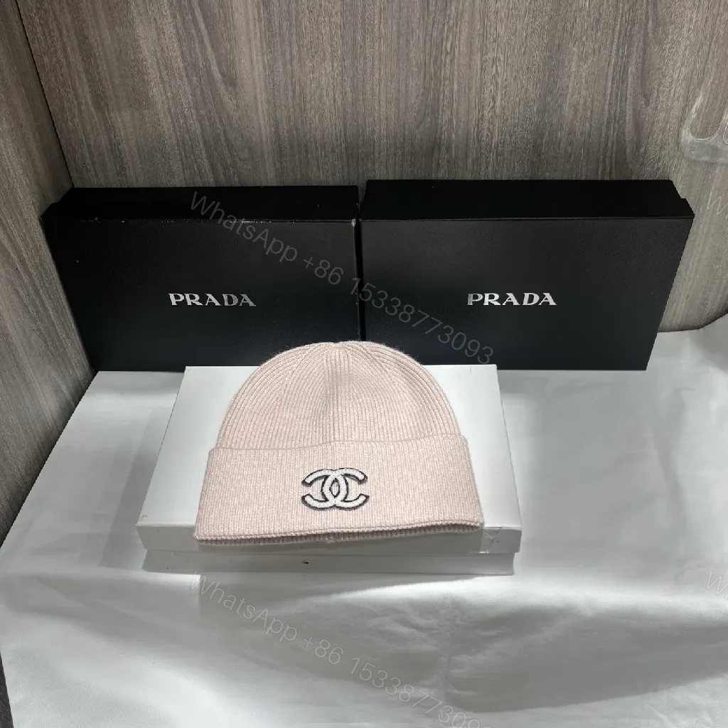 View 8 of Lux Knit Beanie with Logo Emblem - Premium Winter Hat