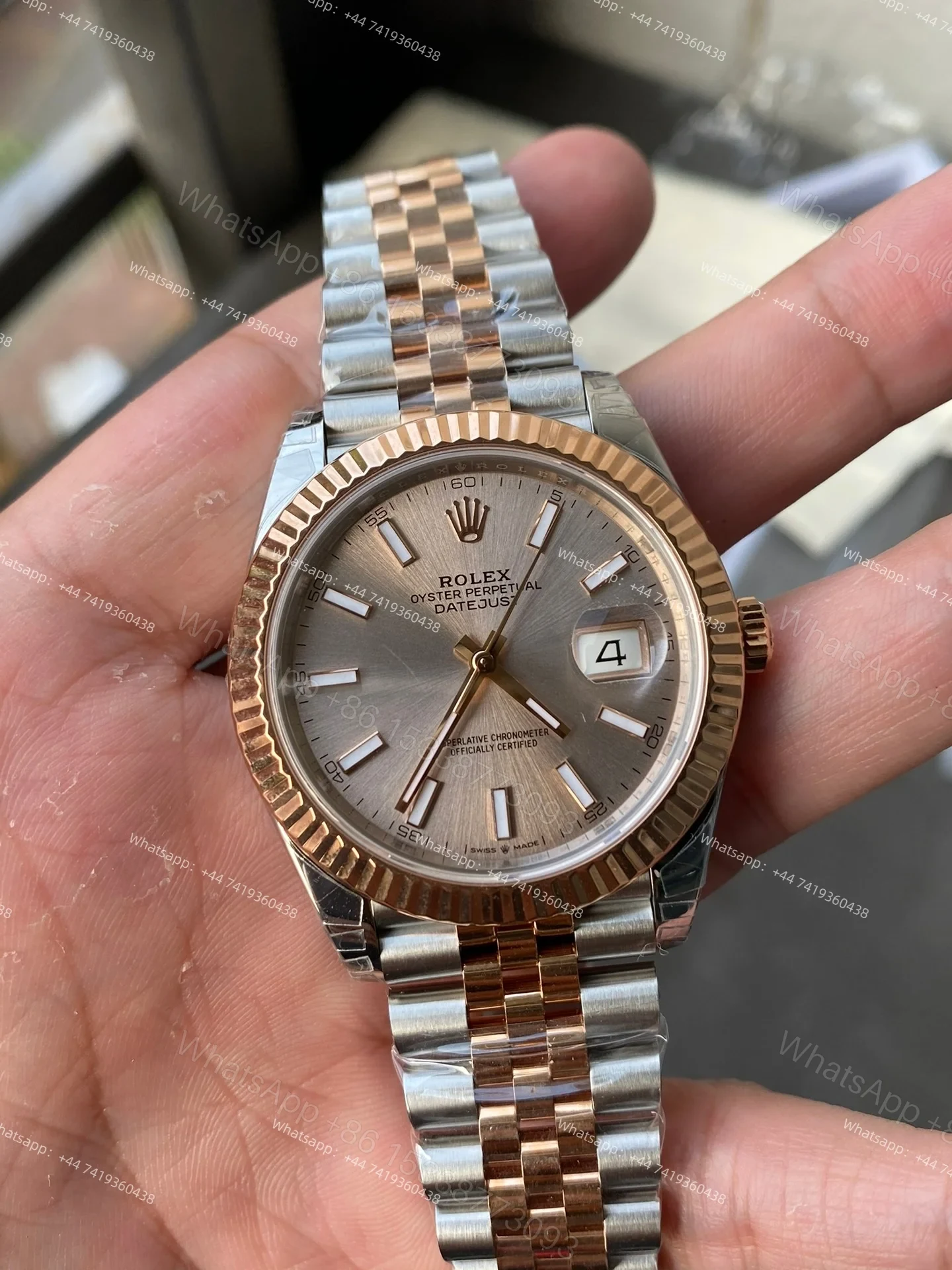 View 3 of Rolex Datejust M126331-0010 1:1 Replica Eternal Rose Gold Jubilee 41MM 3235 Movement Super Clone Watch
