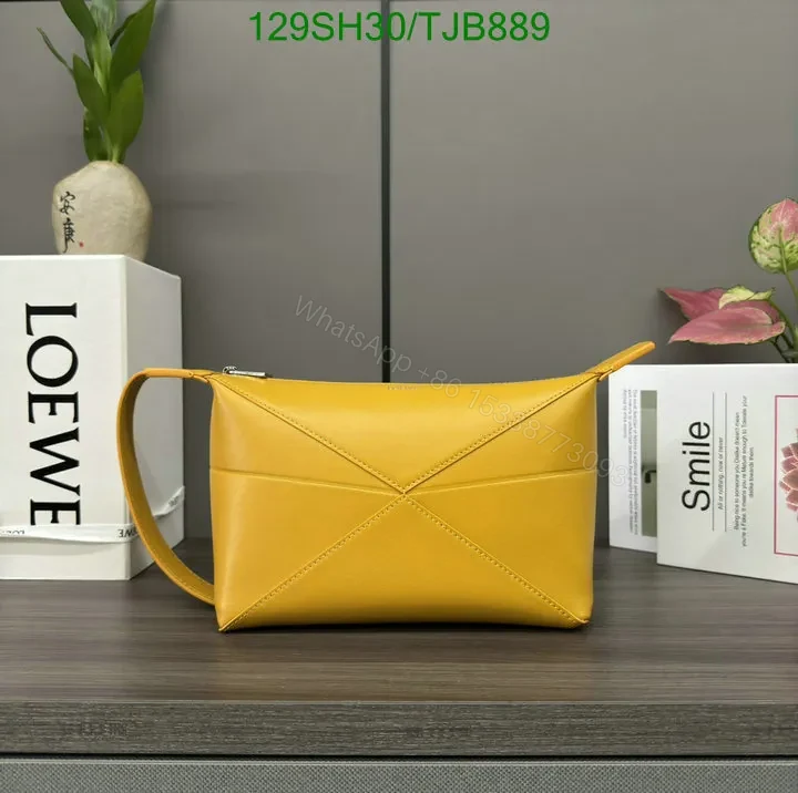 View 4 of Loewe Blue Wash Bag featuring Shiny Calfskin VD403
