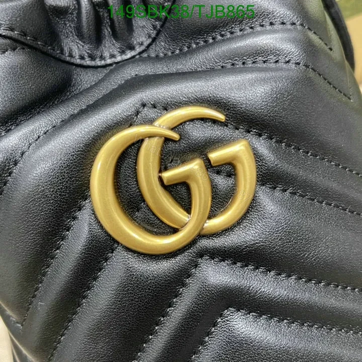 View 5 of Gucci Red Matelassé Leather Mini Bucket Bag 575163