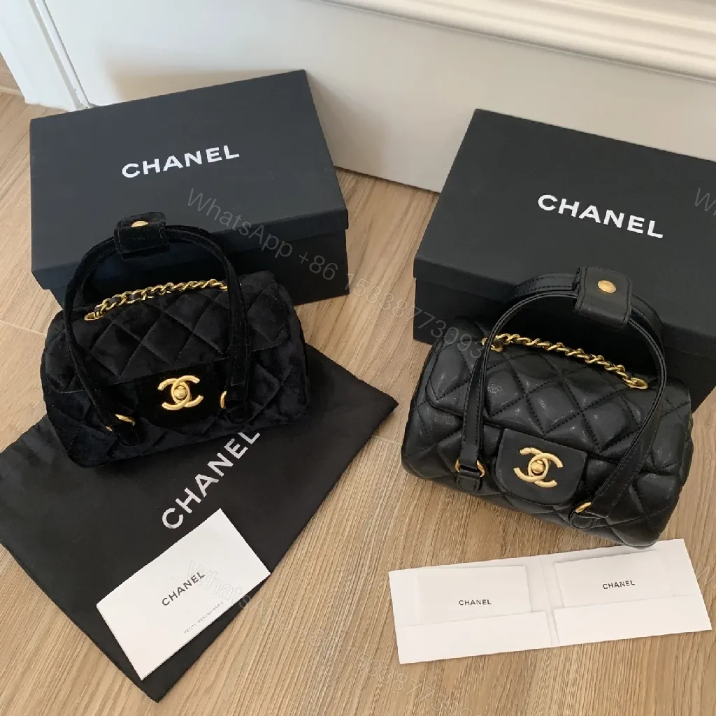 View 3 of Quilted Mini Handbag: Black, Gold-Tone, Luxe Crossbody