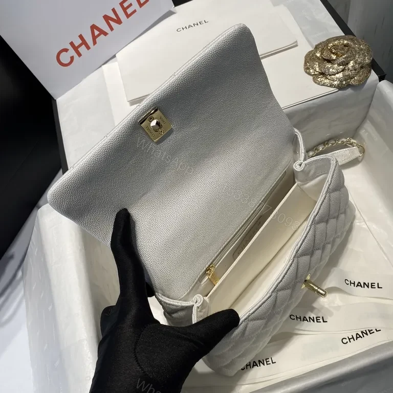 View 9 of Chanel-Inspired Quilted Mini Bag with Gold Chain - Luxe Texture