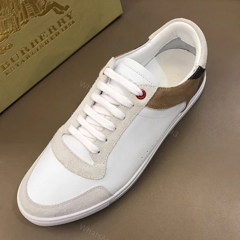View 5 of BURBERRY LEATHER AND HOUSE CHECK SNEAKERS – BBR27