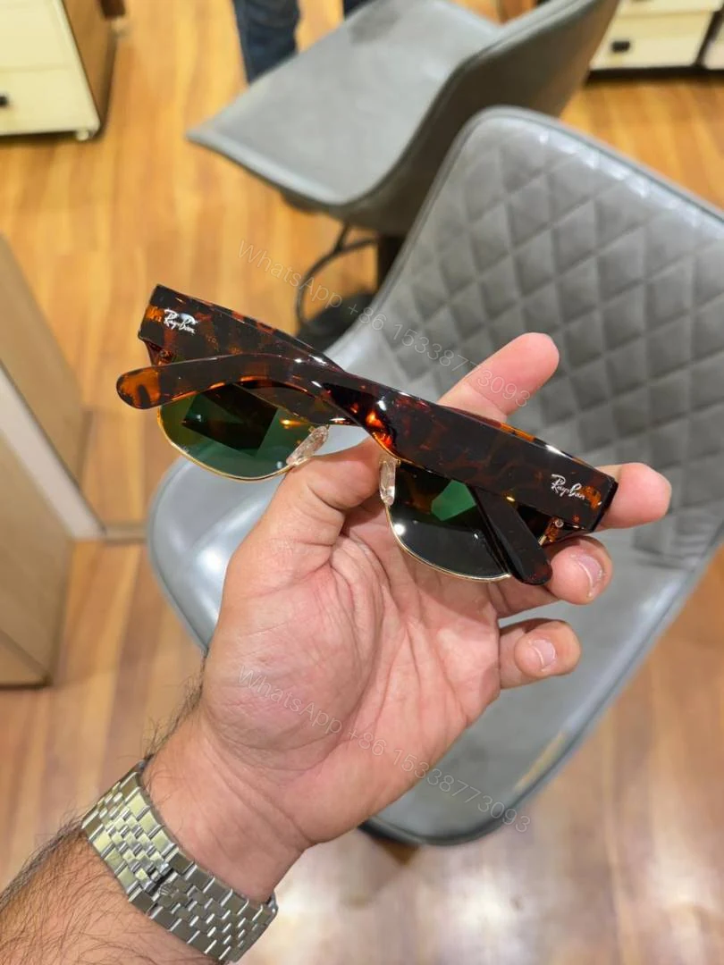 View 4 of First Copy Ray Ban RB316 Mega Clubmaster Tiger Green Sunglasses Online India