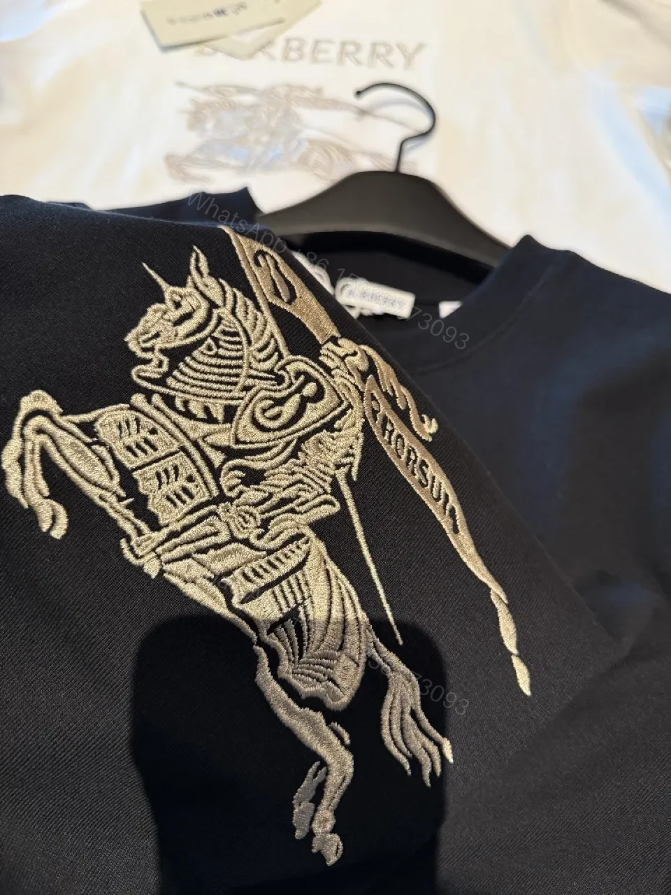 View 8 of Burberry-Inspired Graphic Tee: Luxe Casual Crest Tee