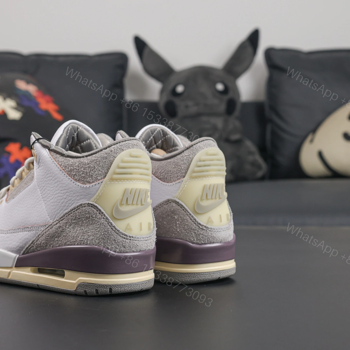 View 5 of A MA MANIÉRE x AIR JORDAN 3 RETRO “Medium Grey” Reps
