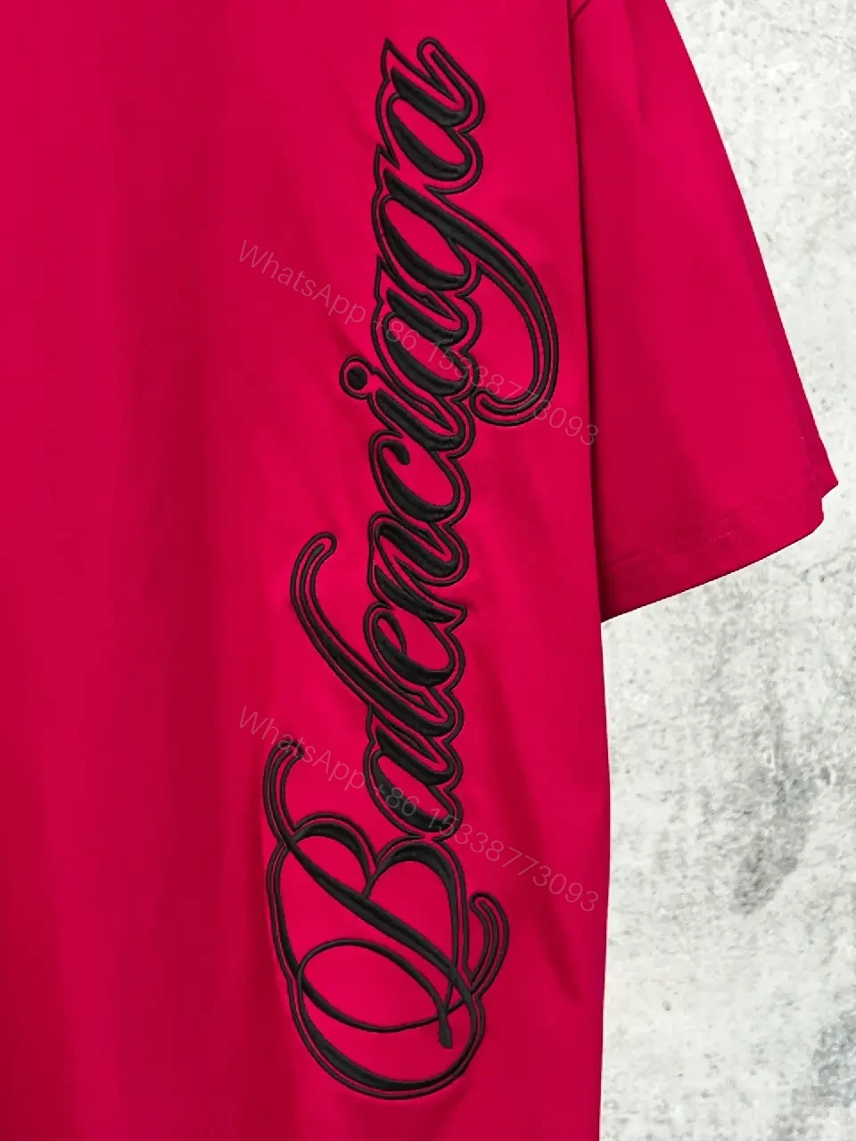 View 8 of Magenta Cotton Oversized Graphic Tee with Designer Edge