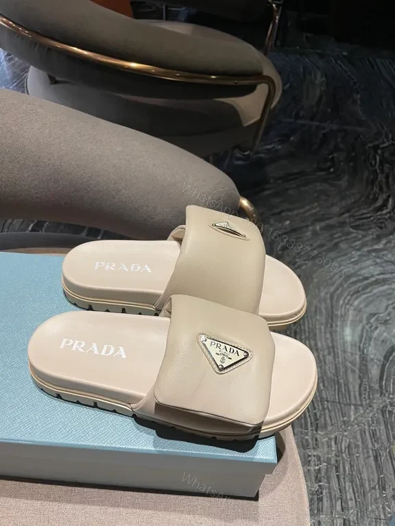 View 7 of Beige Leather Slide: Designer-Inspired Comfort Footwear