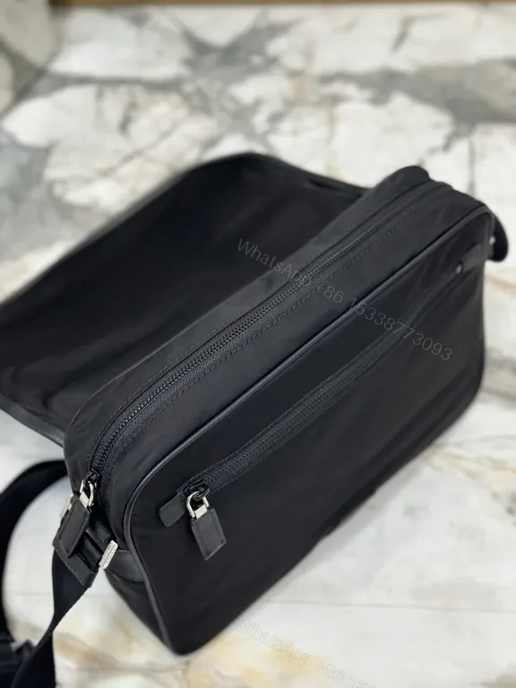 View 8 of Prada Re-Nylon Crossbody: Sleek, Weathered Nylon Messenger