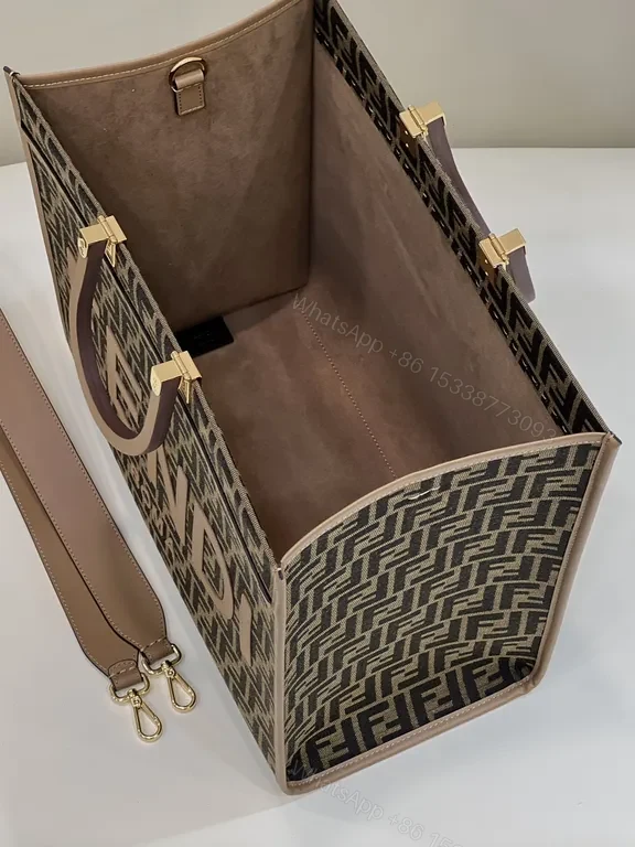View 3 of Fendi Logo Tote: Structured Luxury Everyday Bag