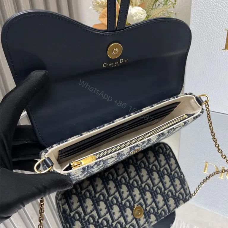 View 7 of Dior Medium Saddle Pouch with Chain