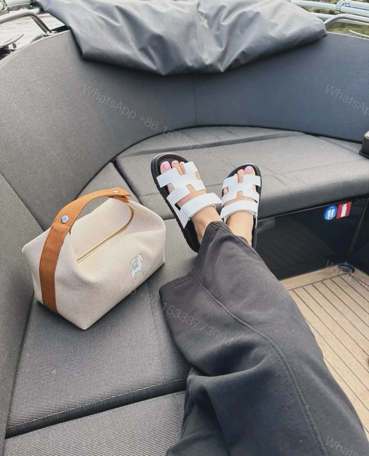 View 2 of FIRST COPY HERMES CYPRUS SANDALS FOR WOMEN