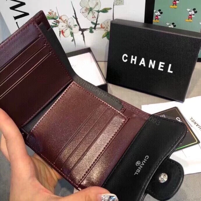View 5 of Chanel Classic Small Flap Wallet Black 12Cm AP0231 Y01295 C3906