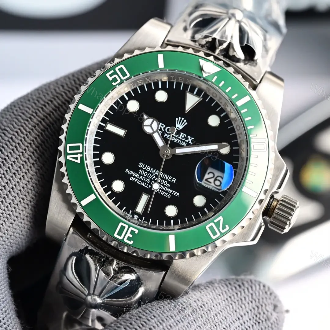 View 5 of Exclusive hulk submariner replica 40MM Croheart Bracelet Edition RG-HULK-SUB-40MM-CROHEART-GRN