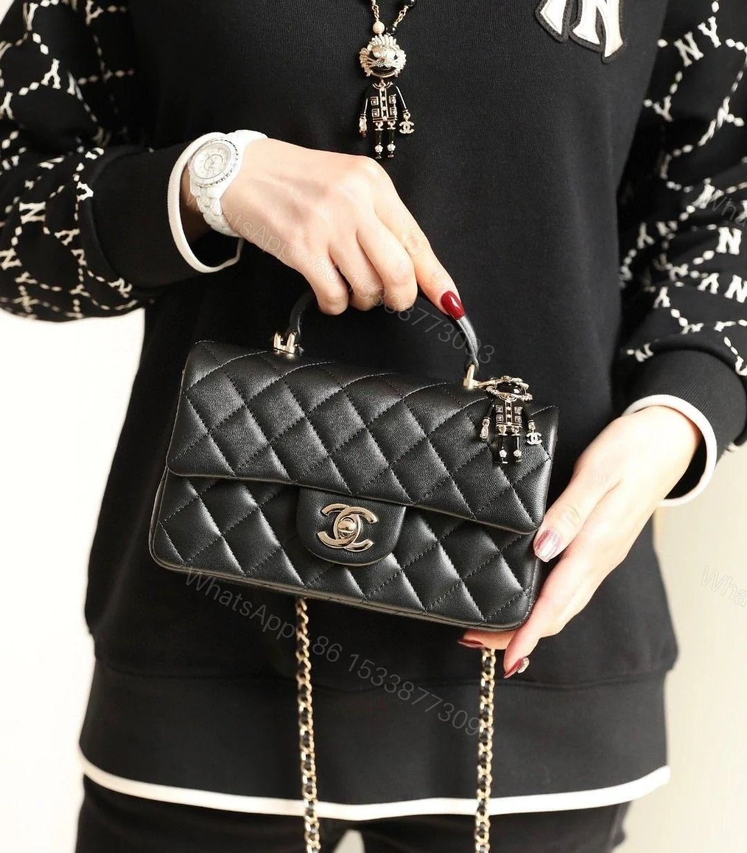 View 5 of First Copy Chanel Quilted Bag for Women
