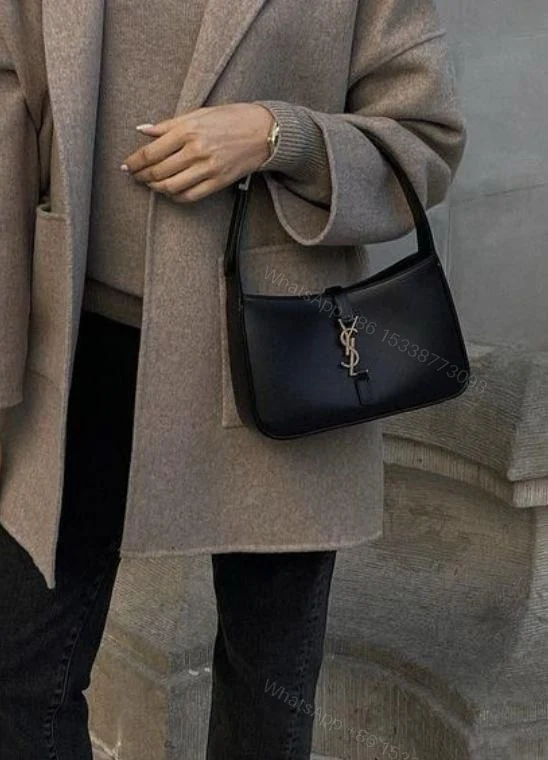 View 9 of FIRST COPY SAINT LAURENT SHOULDER BAG - CROCODILE-EMBOSSED LEATHER AND CLEAN LEATHER