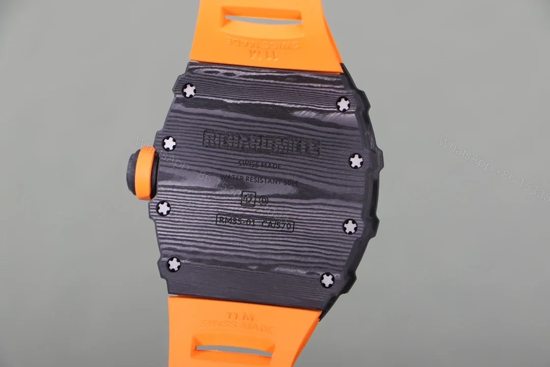 View 6 of Richard Mille RM35-01 NTPT Carbon Fiber RMUL3 Orange Strap Watch RM35-01-NTPT-ORANGE