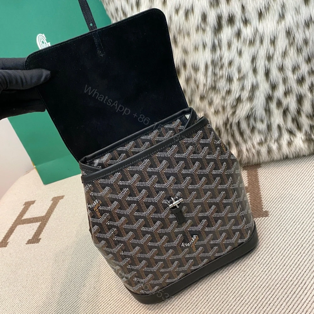 View 5 of 高仿Goyard*ALPIN4經典老花滿印雙肩包黑色免檢版