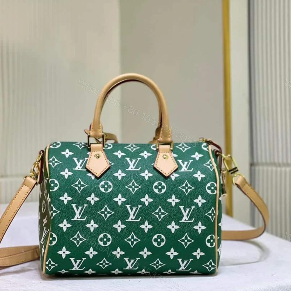 View 3 of Louis Vuitton Speedy P9 Bandoulière Monogram Green 25Cm