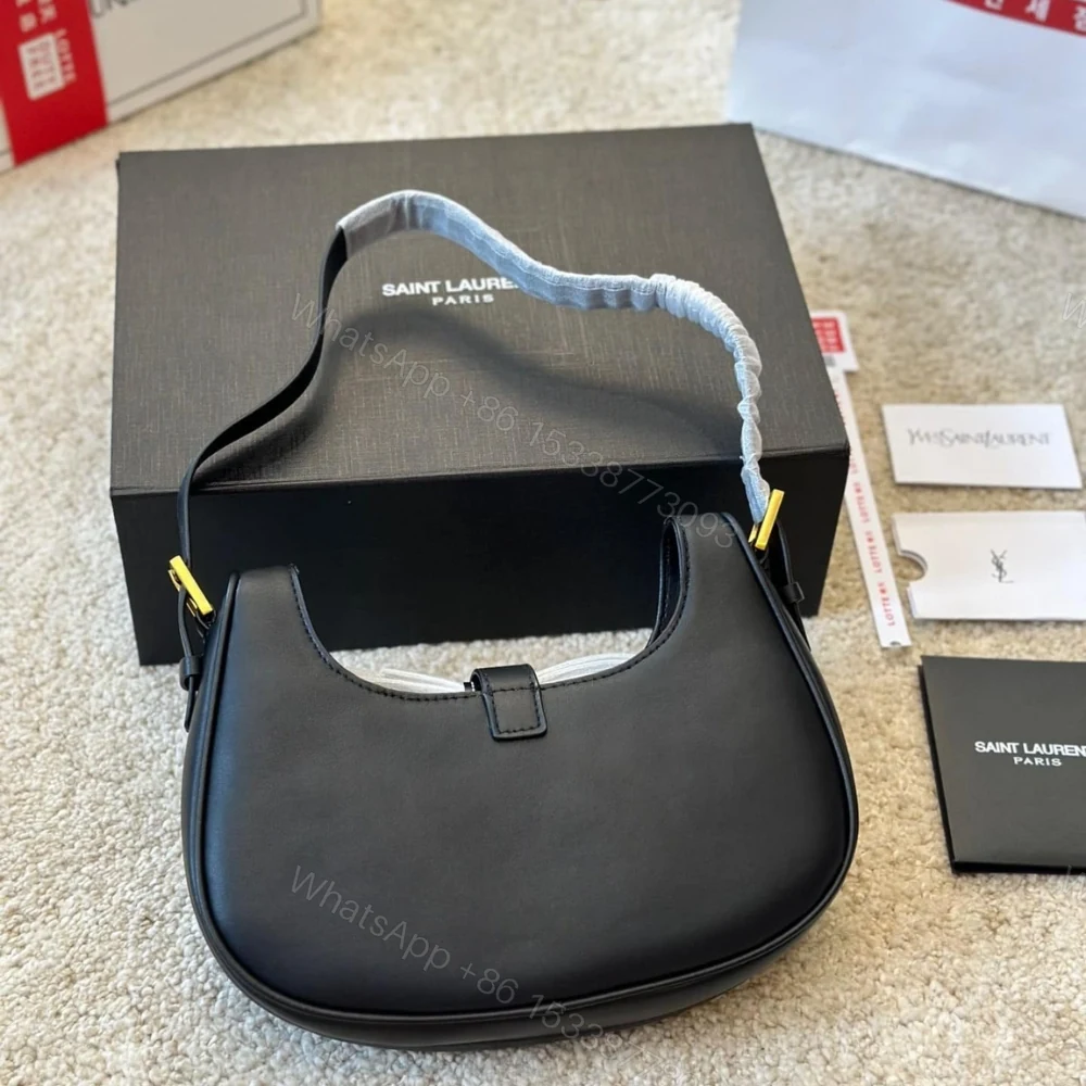 View 5 of Saint Laurent Le Fermoire Shoulder Bag Black 25Cm 6726152ZA2W 1062