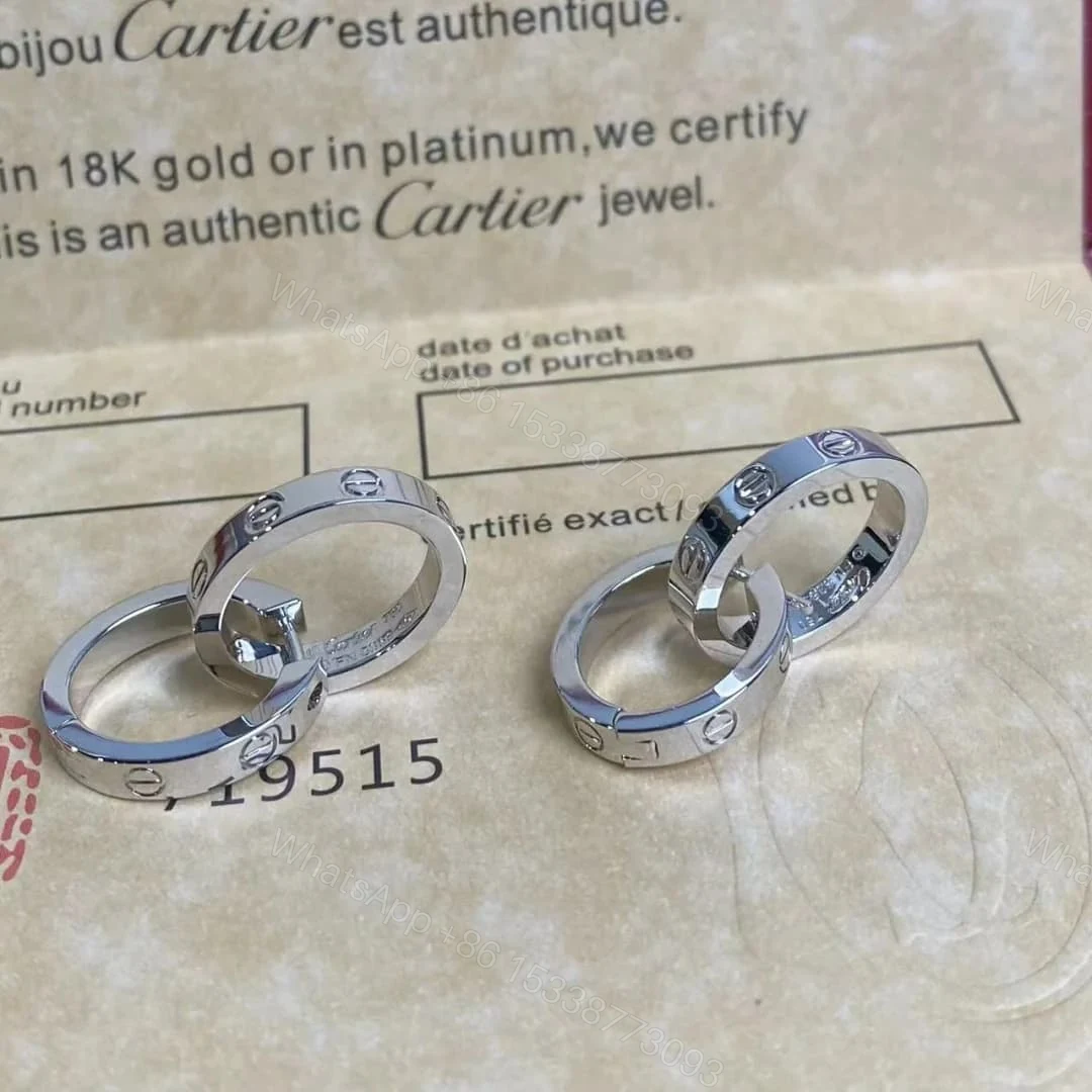 View 6 of 18K Gold Cartier Double Hoop Transformable Love Earrings