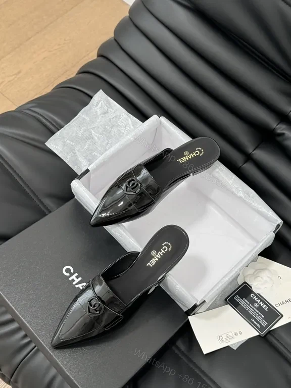View 4 of Chanel-Inspired Patent Slip-Ons: Luxe Everyday Mules