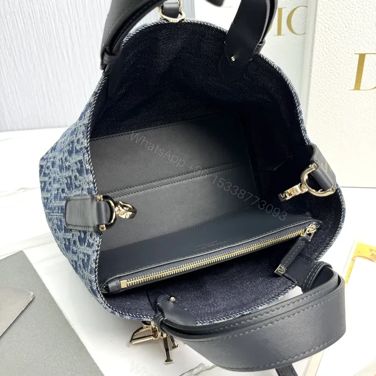 View 4 of Denim Jacquard Luxe Handbag: Modern Texture, Everyday Luxury