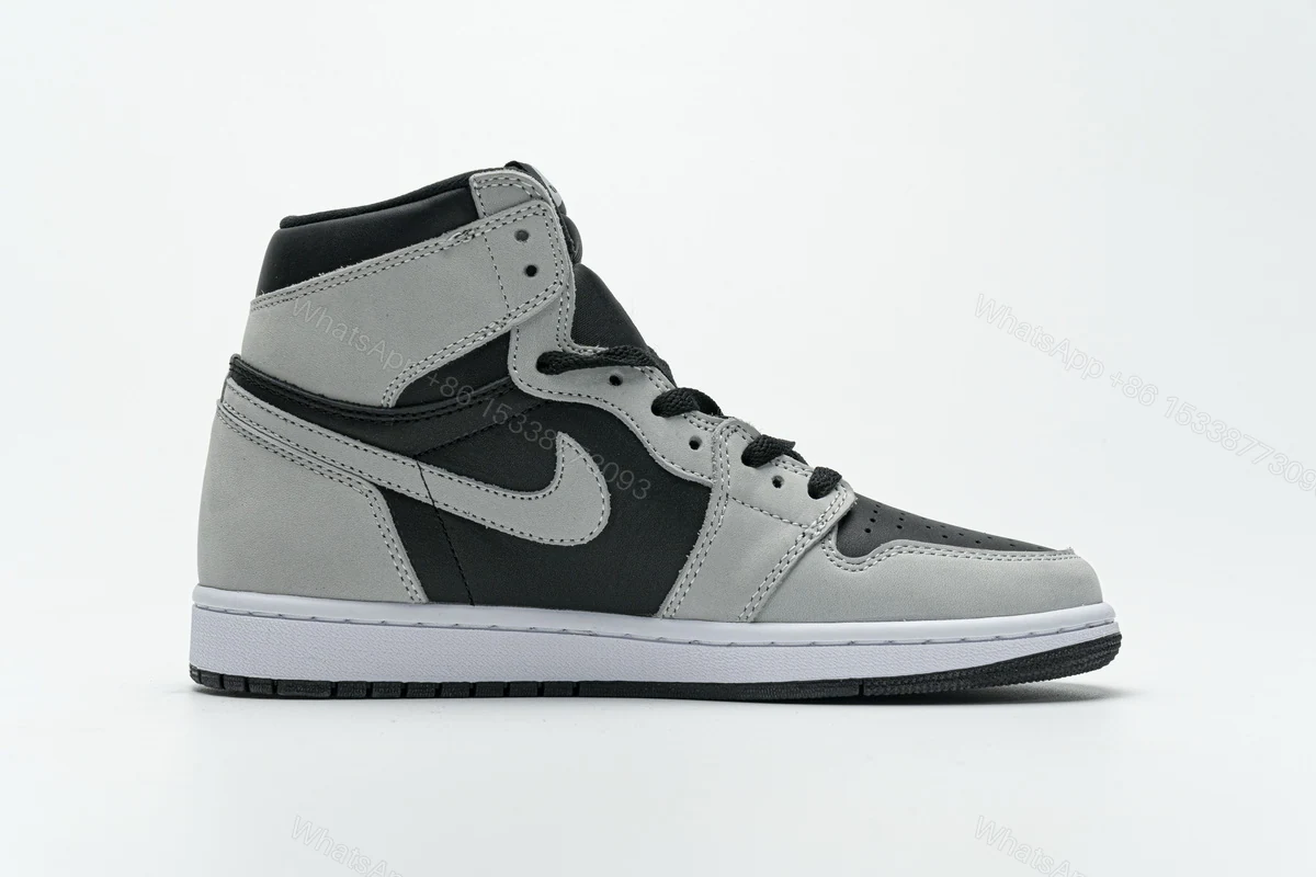 View 2 of Air Jordan 1 Shadow 2.0 Black Light Smoke Grey 555088-035