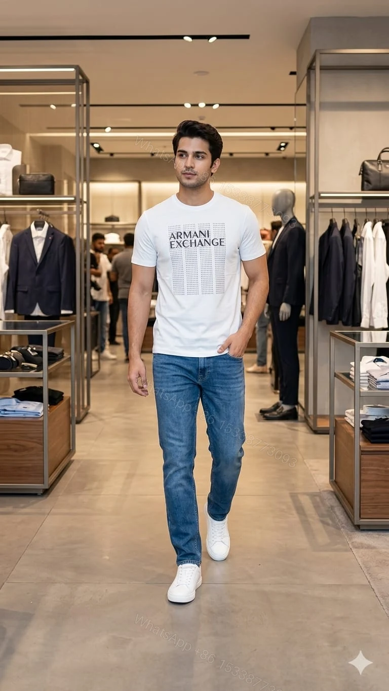 View 2 of FIRST COPY ARMANI EXCHANGE ROUND NECKS SUMMER T-SHIRT