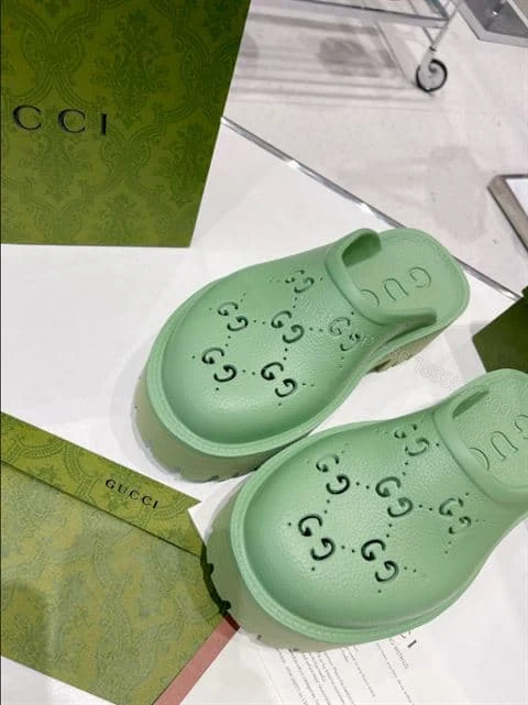 View 3 of GUCCI WONMEN’S PLATFORM PERFORATED G SANDAL – SDG019