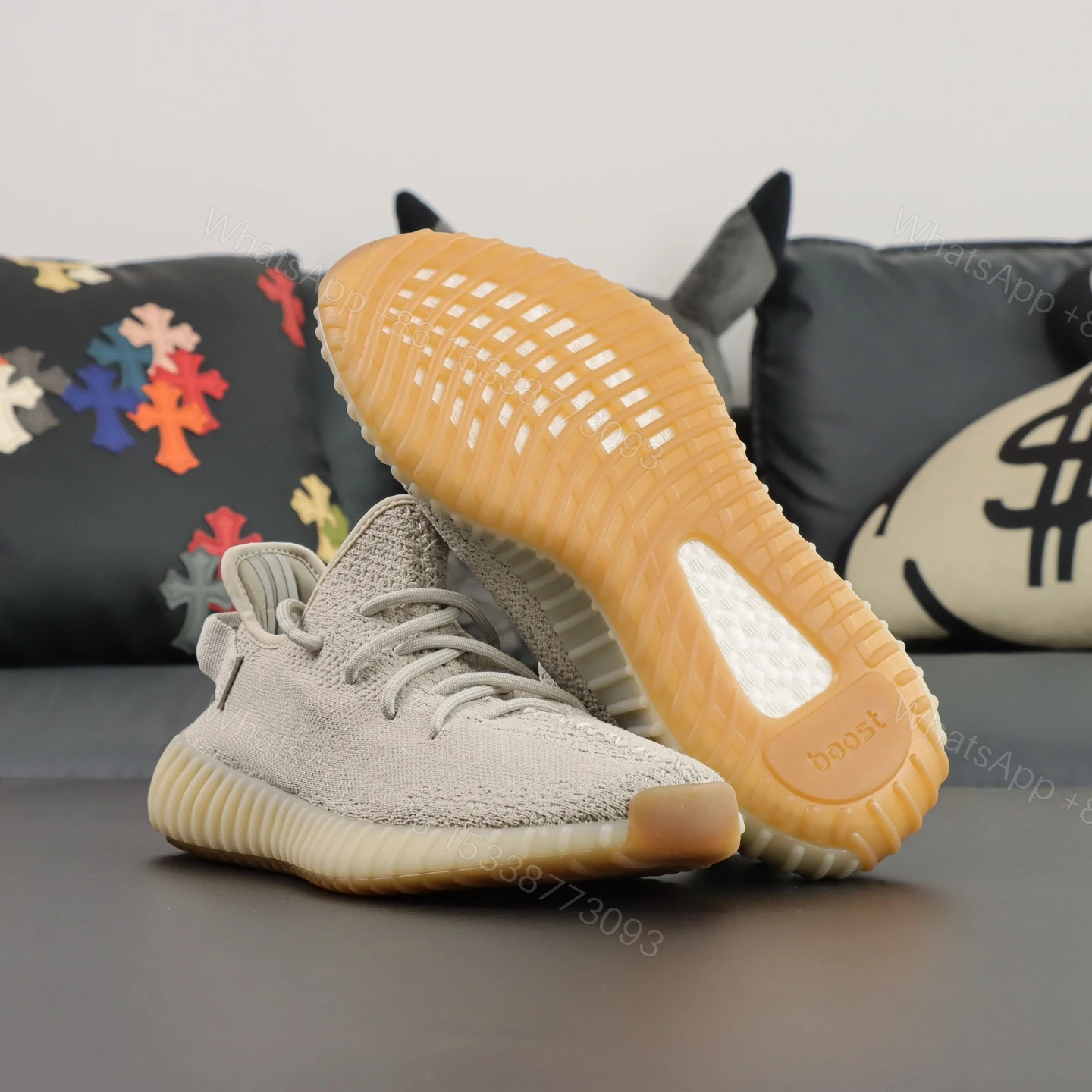 View 3 of Yeezy 350V2 “Sesame” reps