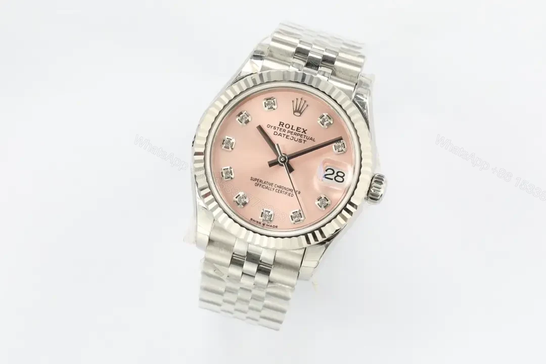 View 2 of Rolex Datejust 31 White Gold Fluted President Pink Diamond Dial 178279-0036