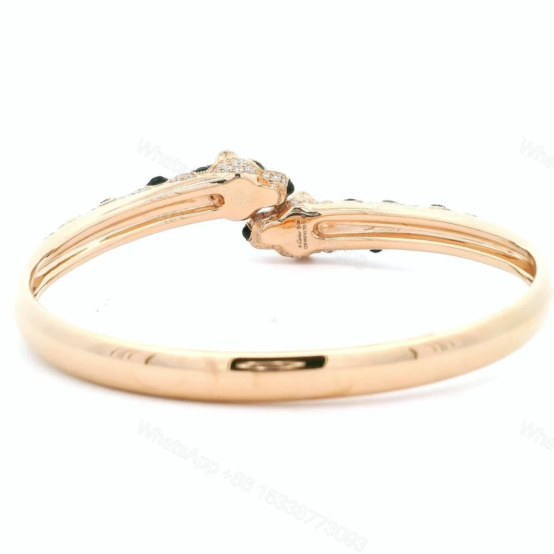 View 5 of 18K Rose Gold Small Model Panthère de Cartier Diamond Bracelet