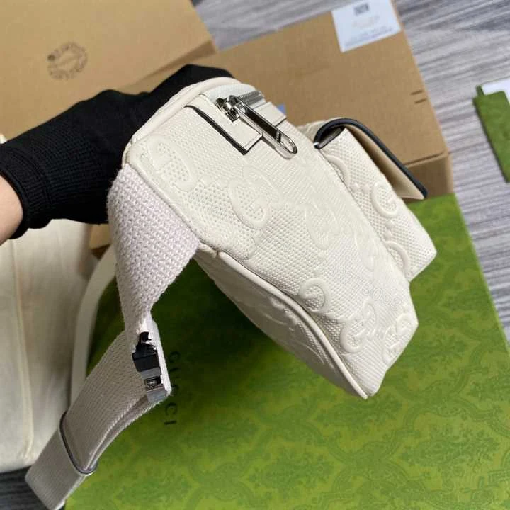 View 8 of GG EMBOSSED BELT BAG IN WHITE GG EMBOSSED LEATHER – GBC13