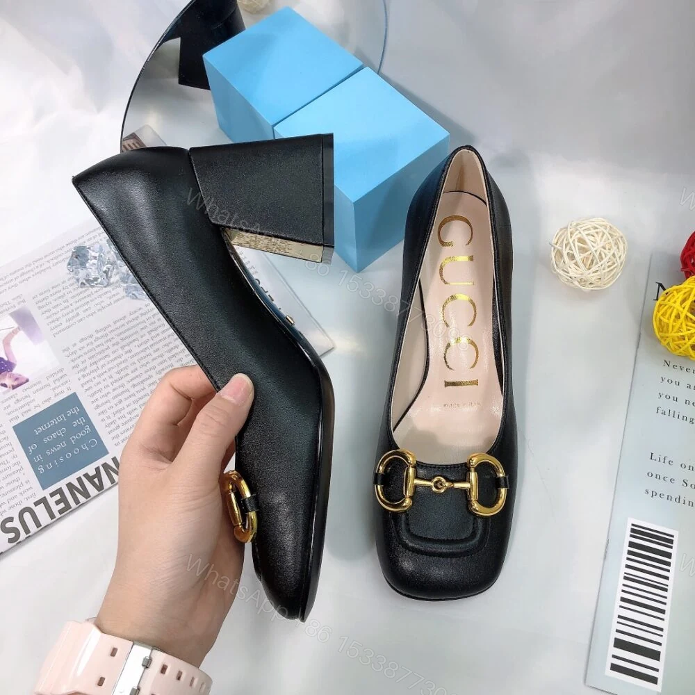 View 6 of Gucci Women’S Mid Heel Pump With Horsebit Black 643886 C9D00 1000