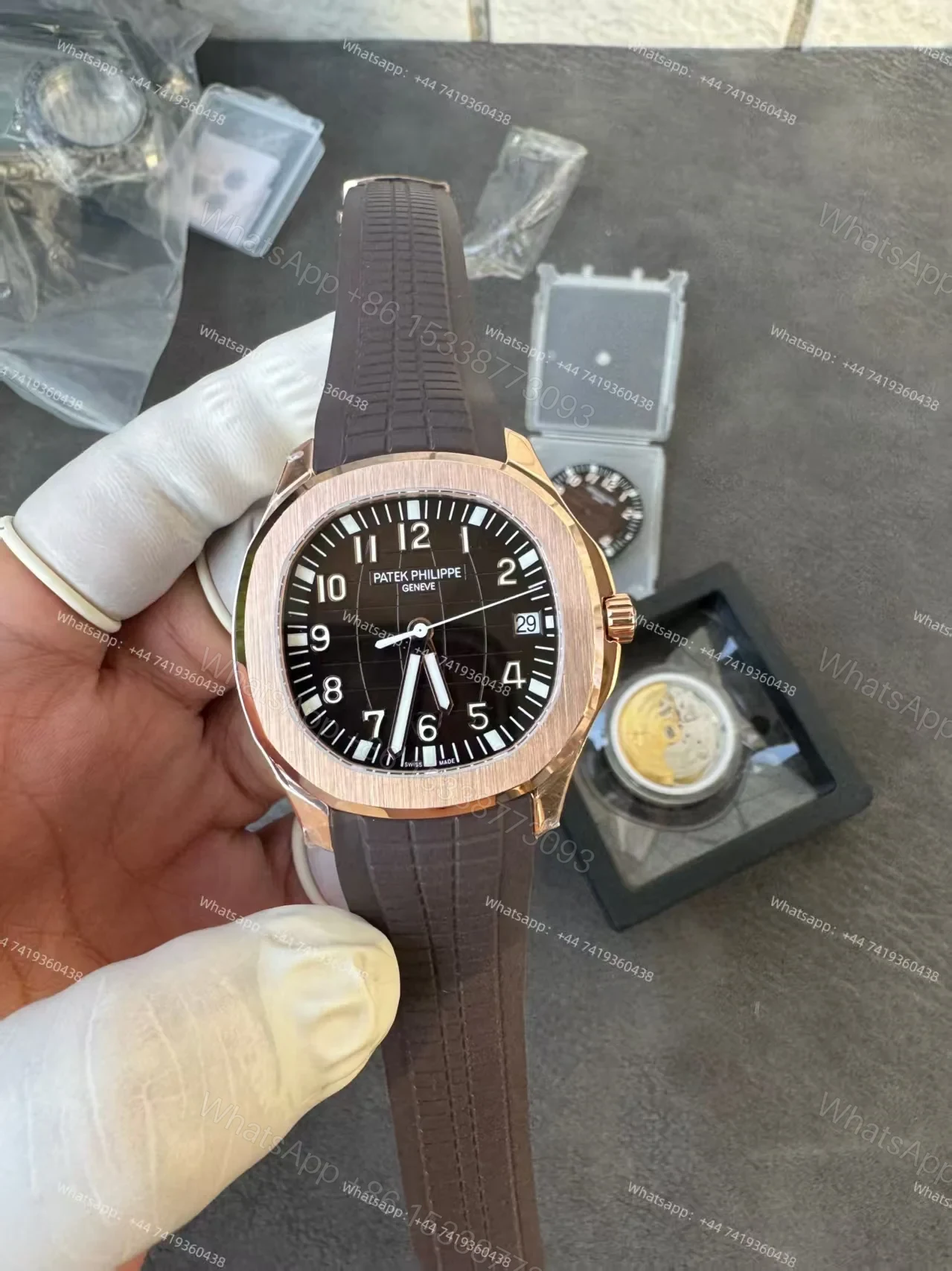 View 3 of Patek Super Clone Philippe Super Clone Aquanaut 5167R-001 Rose Gold 40MM