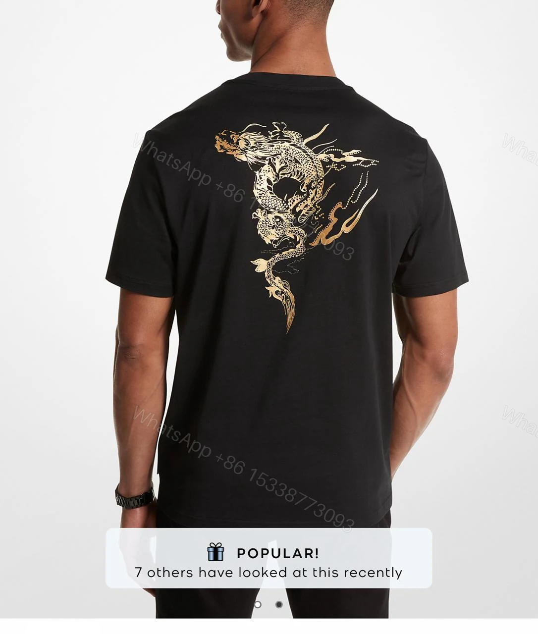 View 10 of FIRST COPY MICHAEL KORS IMPORTED ROUND NECK RUNNING SUMMER T-SHIRT