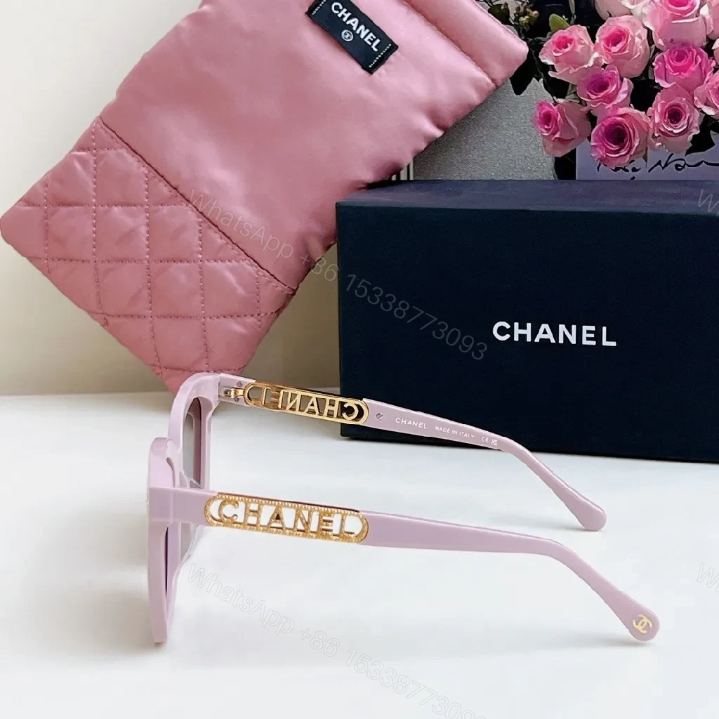 View 9 of Oversized Black Acetate Sunglasses: Luxe Chanel-Inspired Statement