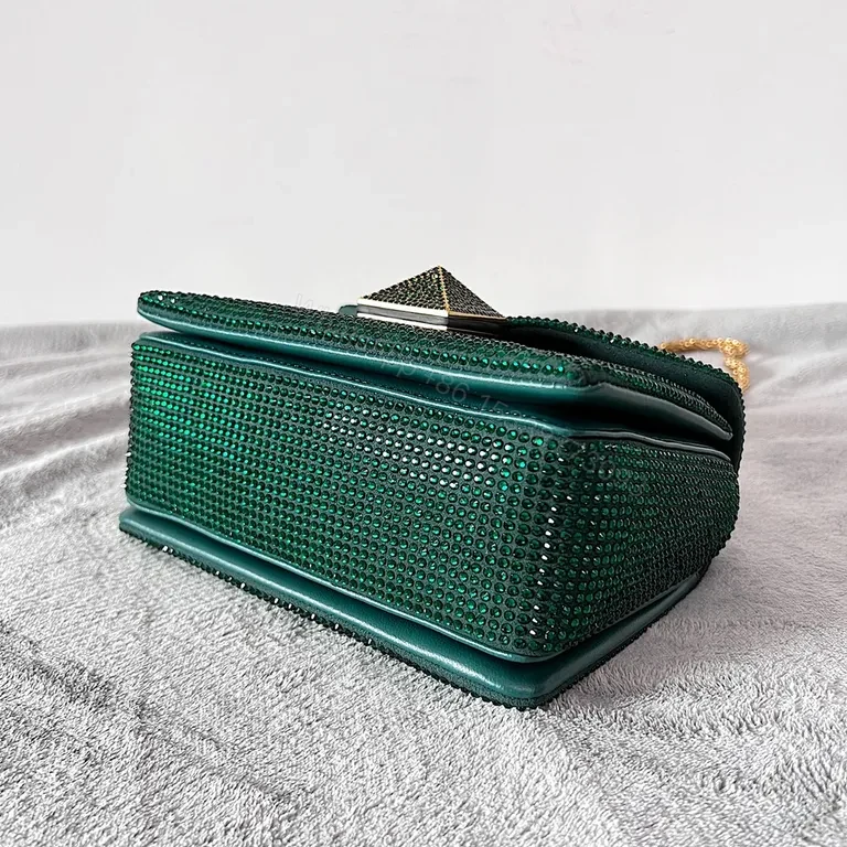 View 5 of Emerald Valentino Bag: Textured Leather, Day-to-Night Versatility