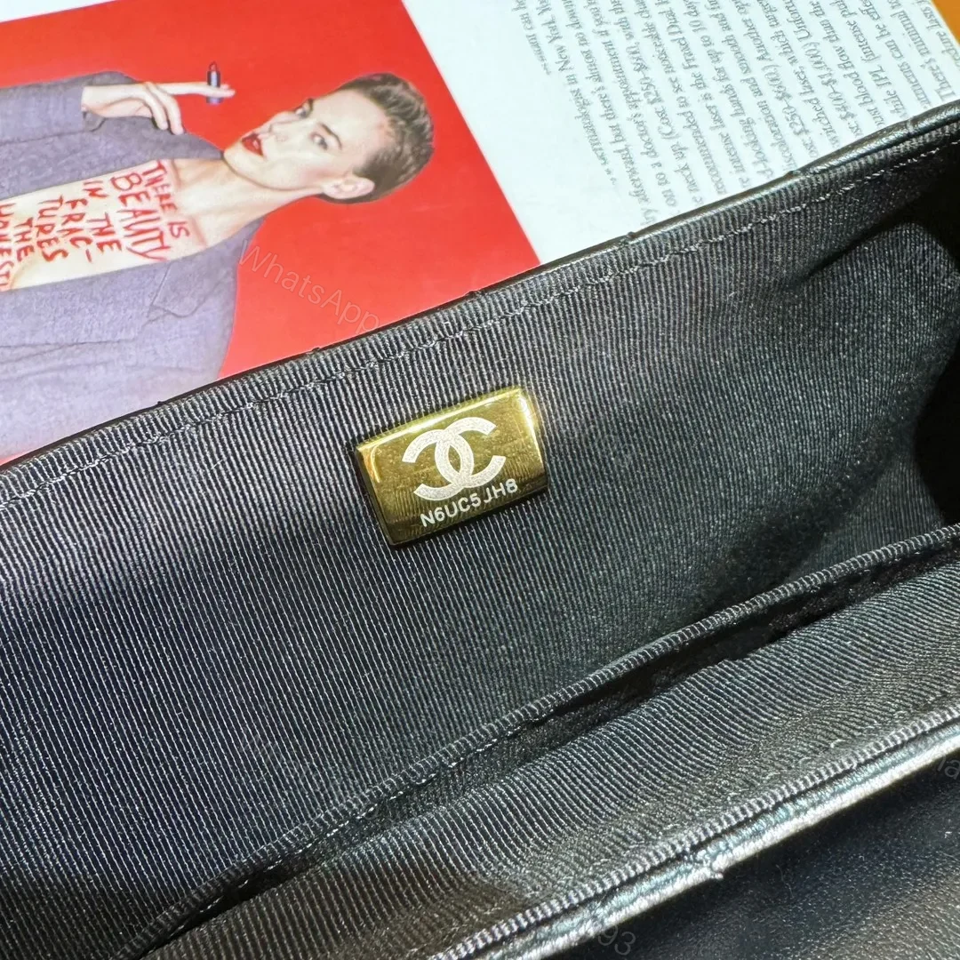 View 6 of Chanel 24C Top Handle Flap Bag in Black Lambskin