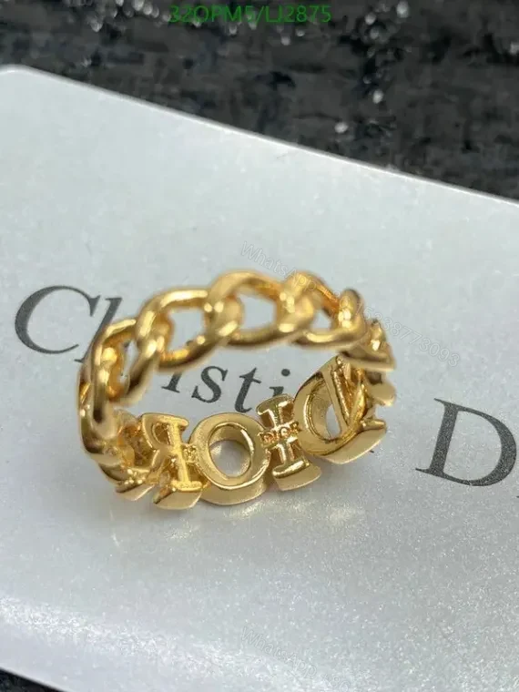 View 3 of Dior Costume Ring for Women in Yellow – Model ZJ20515